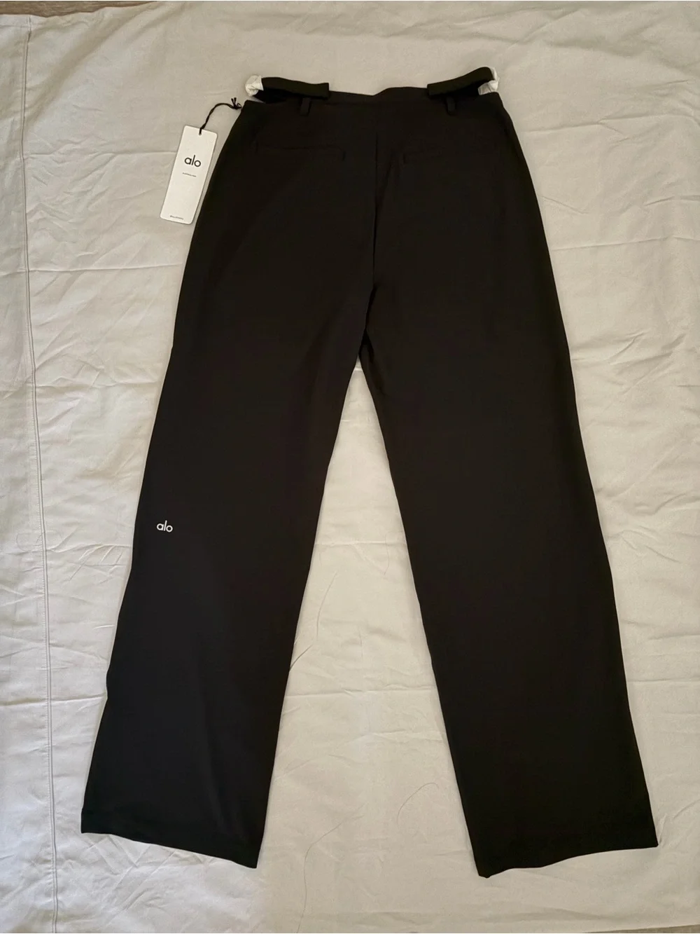 NWT Alo Yoga Mid-Rise Showdown Trouser Pants Black Small